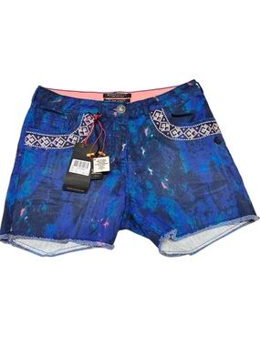 Mason Scotch Women’s Scotch & Soda Blue Multi-Pattern Denim Shorts 26”W